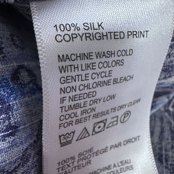 Tommy Bahama Shirt Mens 3XL XXXL Blue Pineapple Party Camp Silk Short Sleeve - Picture 8 of 11